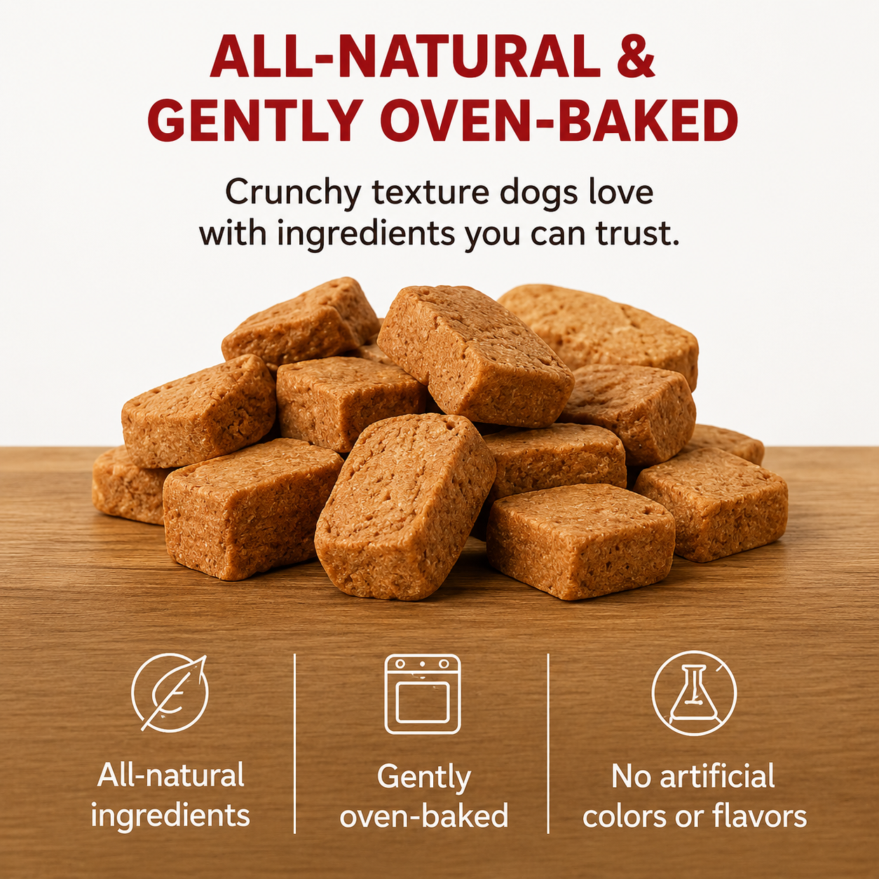 Bleu's Chews Crunchy Dog Treats with Strawberry & Banana | 5 oz
