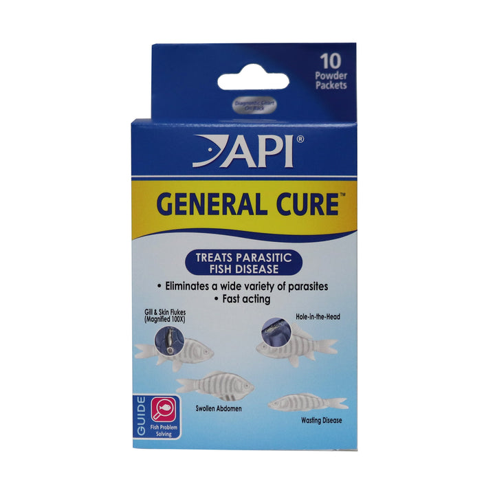 API General Cure Fish Medication 10 Pack – Freshwater & Saltwater Treatment for Ich, Parasites & Flukes
