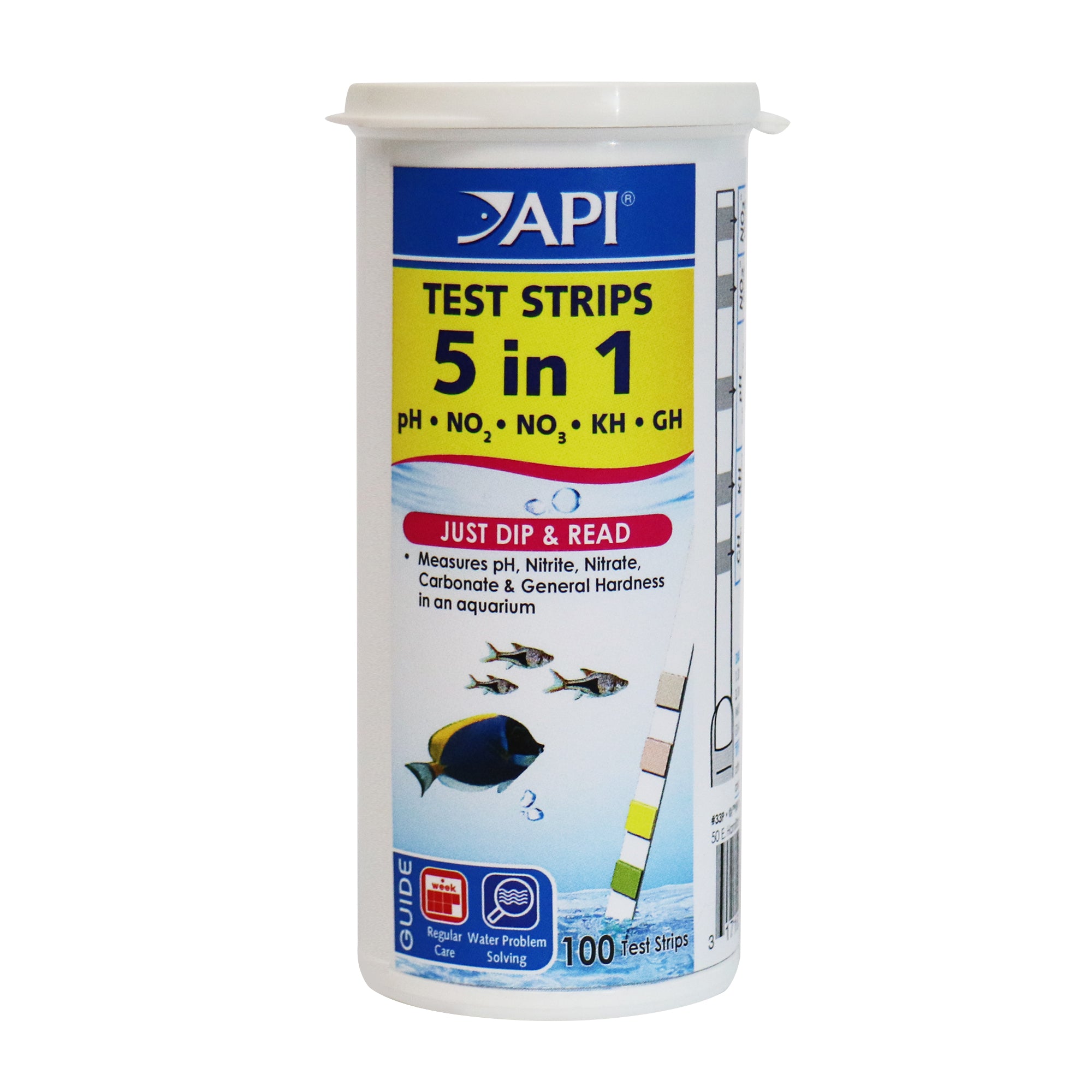 API 5-in-1 Freshwater Aquarium Test Strip 1ea/100 ct