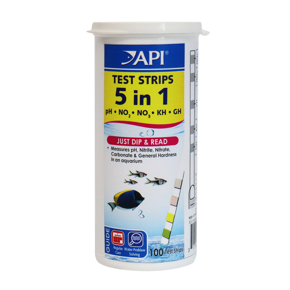 API 5-in-1 Freshwater Aquarium Test Strip 1ea/100 ct