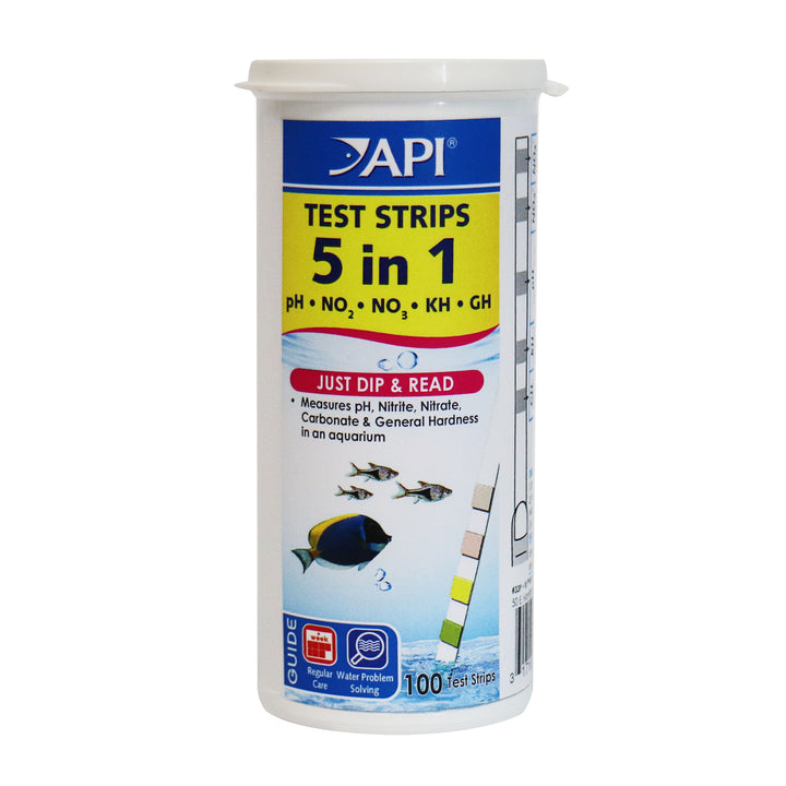API 5-in-1 Freshwater Aquarium Test Strip 1ea/100 ct