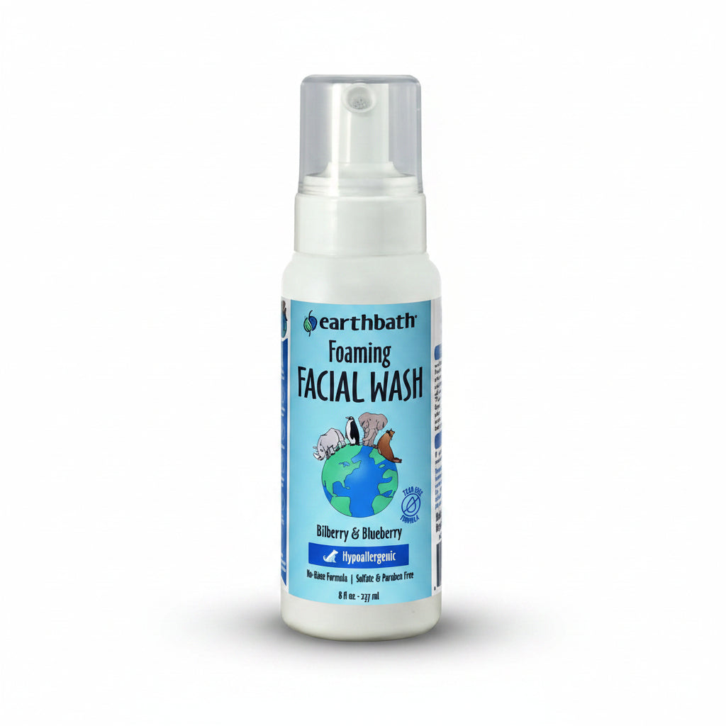 earthbath Foaming Facial Wash Bilberry And Blueberry Scent 1 Count / 8 Oz