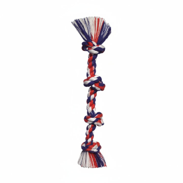 Mammoth Pet Products Cotton Blend Color 4 Knot Rope Tug Toy Assorted, 1ea/27 in, LG