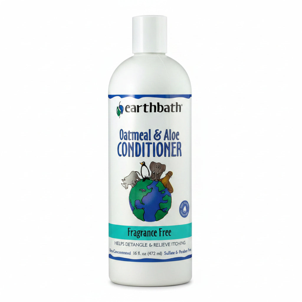 Earthbath Oatmeal & Aloe Conditioner bottle on a white background