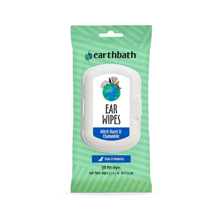 earthbath Ear Wipes Witch Hazel & Chamomile 30 Wipes