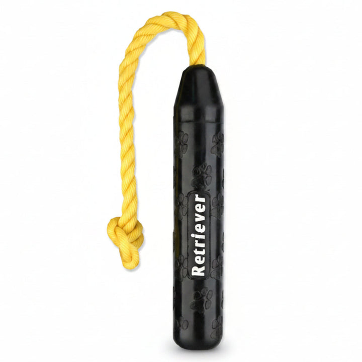 Mammoth TireBiterII Retriever with Poly Float Rope – Natural Rubber Dog Toys – Dog Toys for Extra Long Interactive Fetch and Play –It Floats 11”