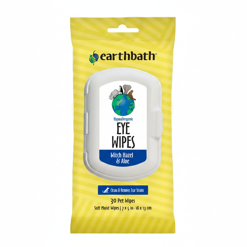 earthbath Witch Hazel & Aloe Pet Eye Wipes, 30 Count