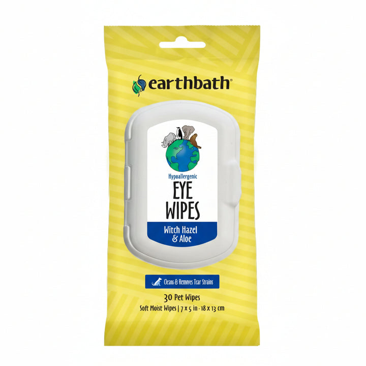 earthbath Witch Hazel & Aloe Pet Eye Wipes, 30 Count