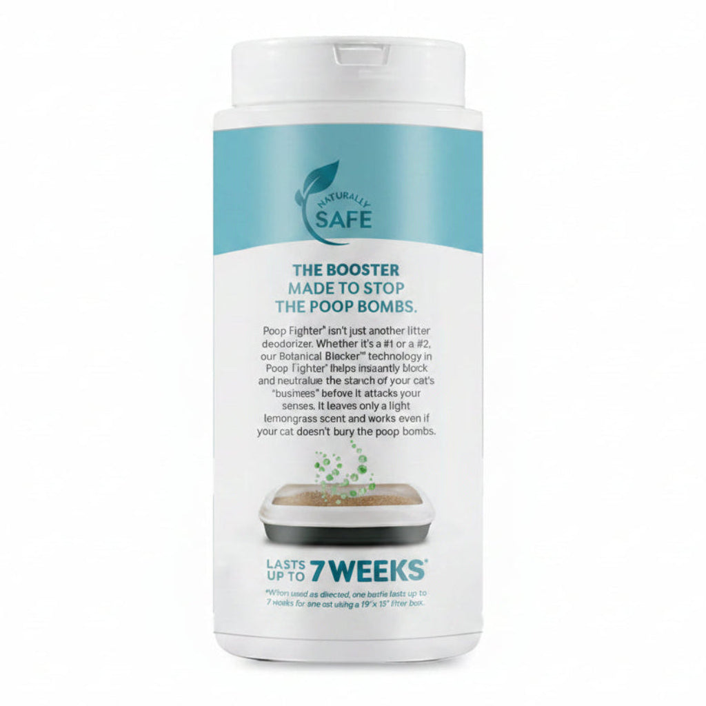WORLD'S BEST CAT LITTER® Boosters™ Poop Fighter® | Natural and Sustainable Cat Litter Additive | Eliminates Poop, Urine, and Ammonia Odors | Botanical Blocker™ Technology | 18 oz Canister