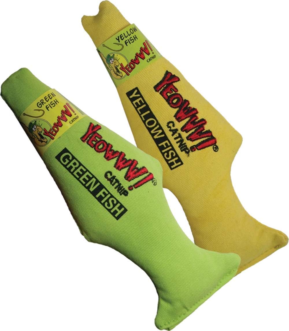 Yeowww! Fish Catnip Toy Yellow, 1ea/7 in
