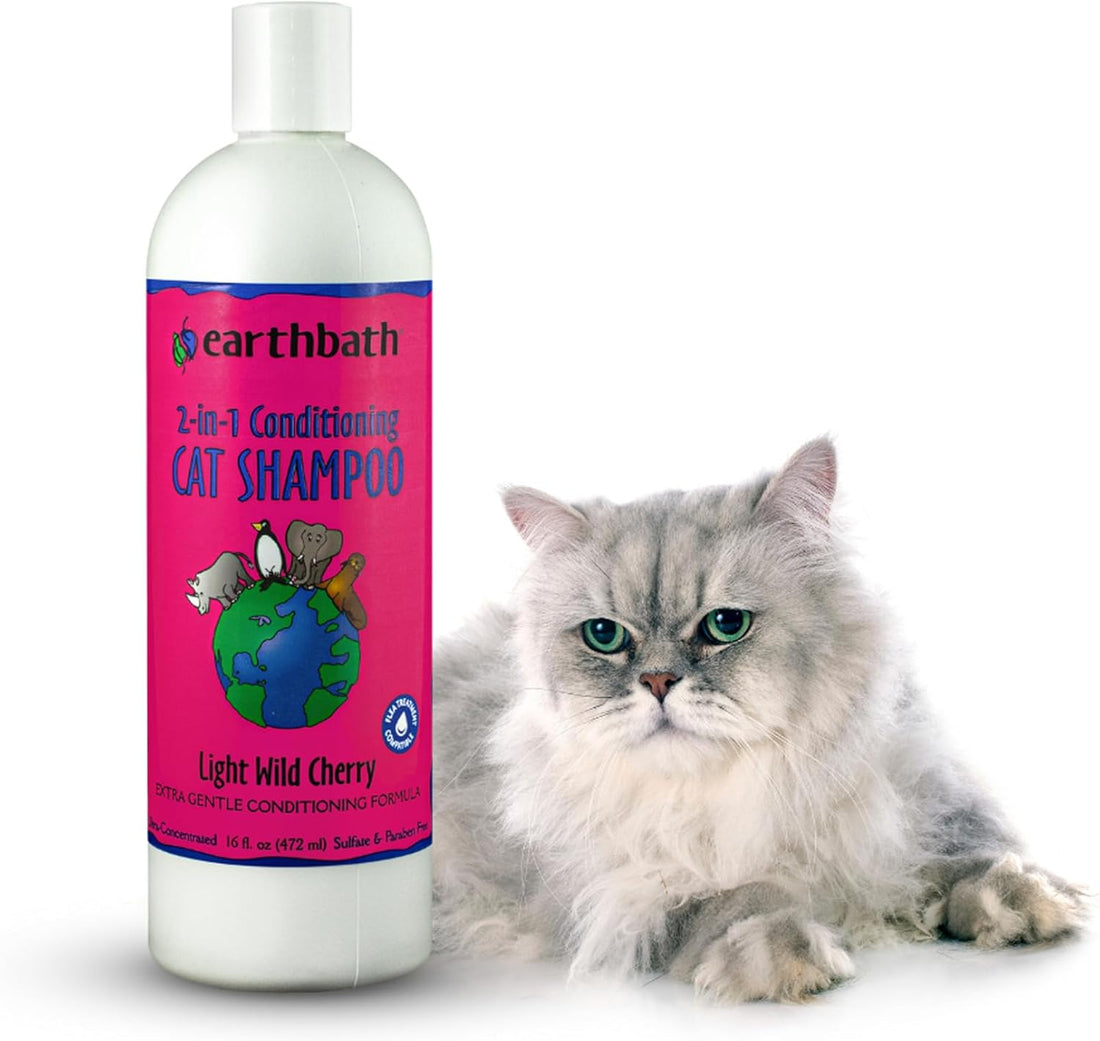 earthbath, Wild Cherry 2-in-1 Cat Conditioning Shampoo