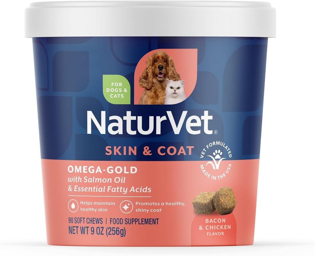 NaturVet Omega Gold PLUS Salmon Oil Soft Chews 1ea/90 Chews