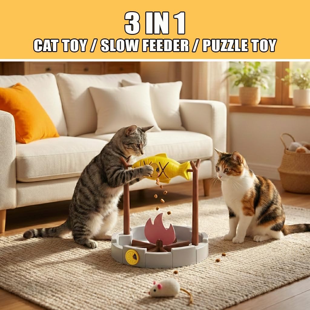 PetPals Grilled Fish Interactive Cat Treat Toy 1ea/11 in