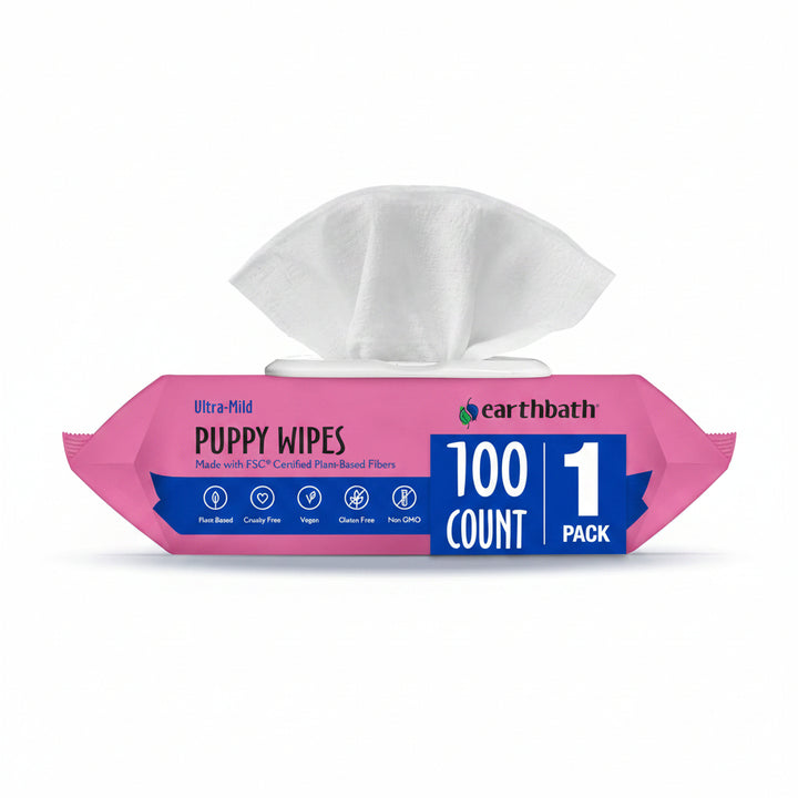 earthbath, Ultra-Mild Wild Cherry Puppy Wipes