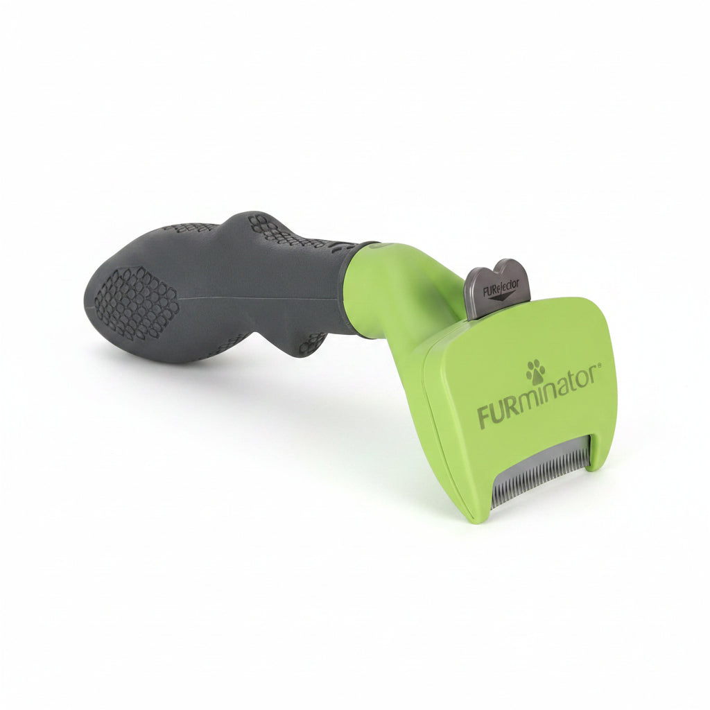 FURminator Small Dog Undercoat deShedding Tool, Long Hair, Reduces Loose Hair from Shedding