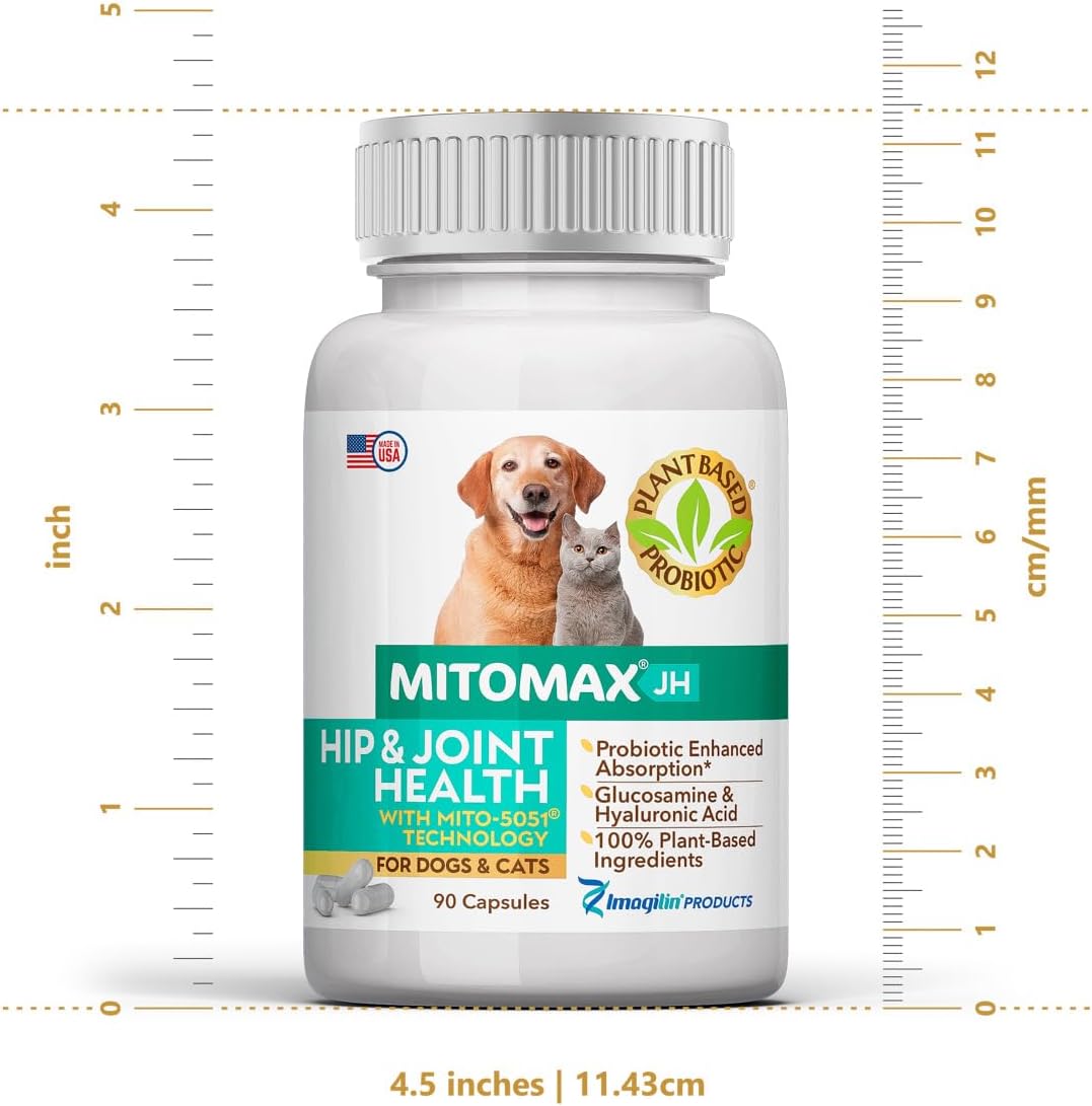MitoMax JH - Hip and Joint Health for Dogs and Cats, 90 Capsules