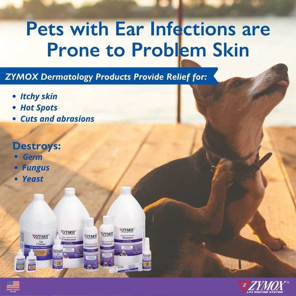ZYMOX Advanced Enzymatic Leave-On Conditioner, 12oz. – for Pets & Animals of All Ages: Conditions, Detangles, Soothes, & Moisturizers Skin & Coat