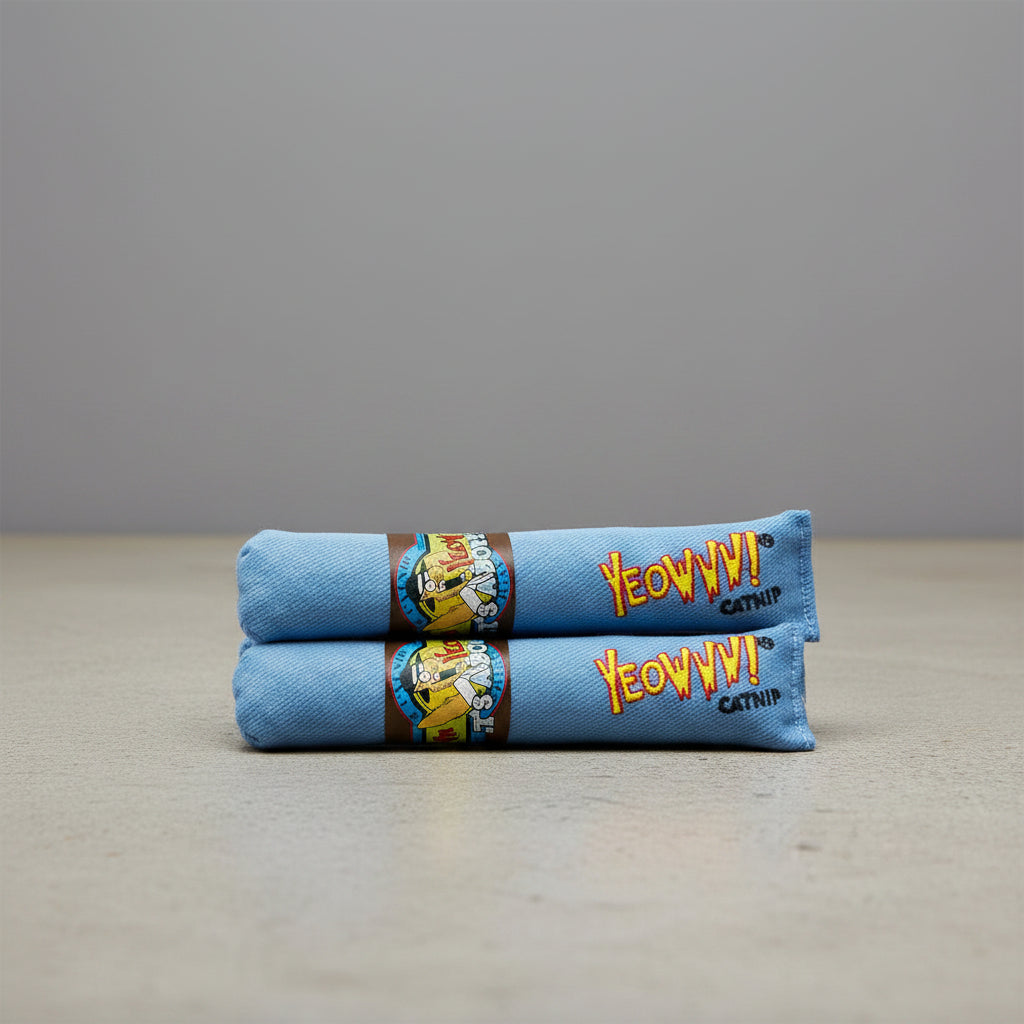 Yeowww! Catnip Toy, "It's a Boy!" Blue Cigar (pack of 2)