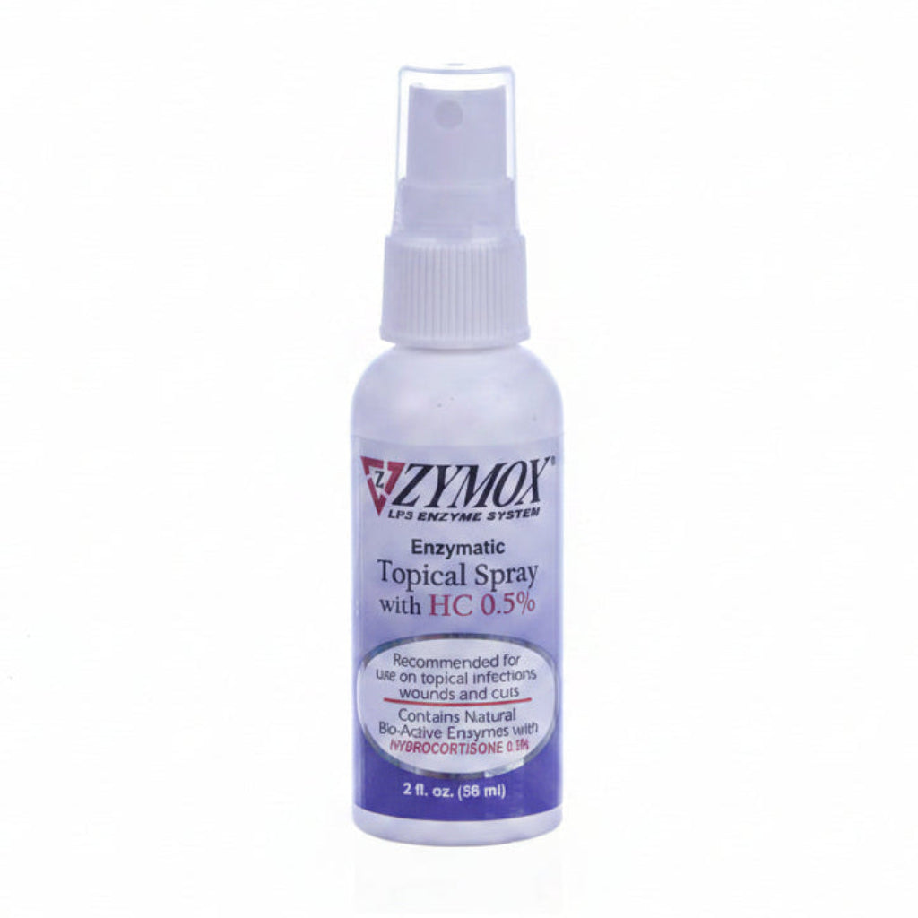 ZYMOX ENZYMATIC Topical Spray with HYDROCORTISONE 0.5 for Dogs and Cats, 2-FL OZ Bottle