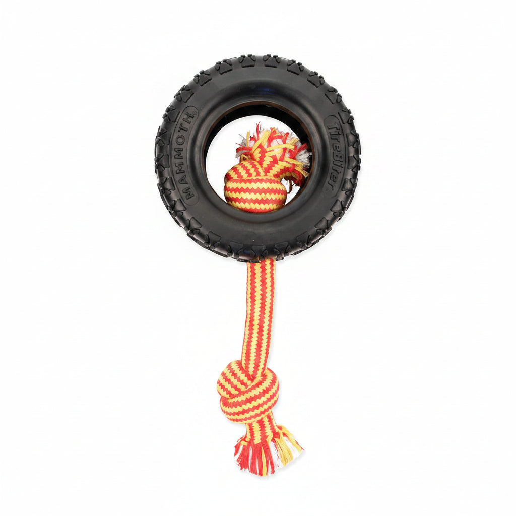 Mammoth TireBiter2 Tug & Toss For Strong Chewers Large Dogs Up To 90-Pounds