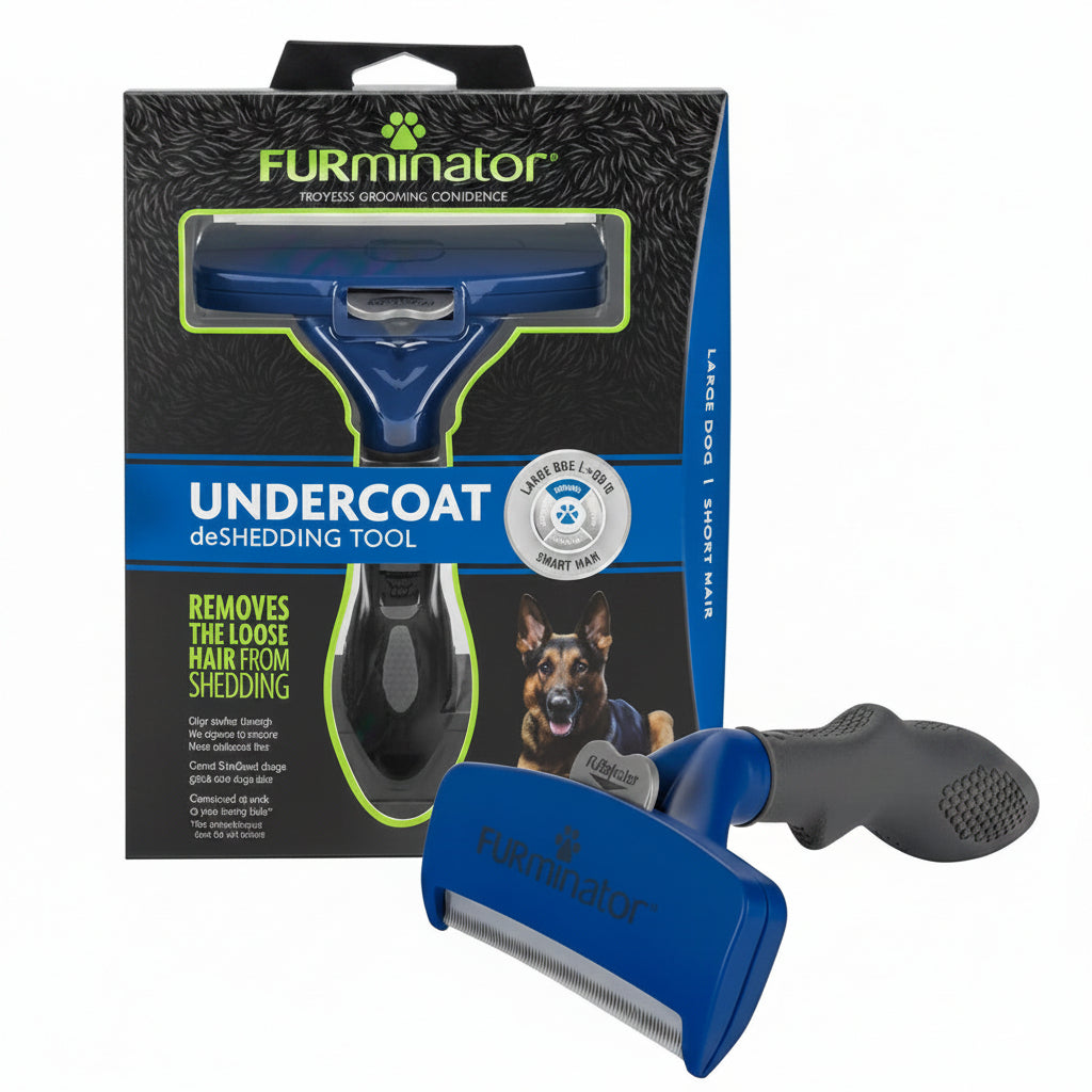 FURminator Large Dog Undercoat deShedding Tool for Short Hair, Reduces Loose Hair From Shedding