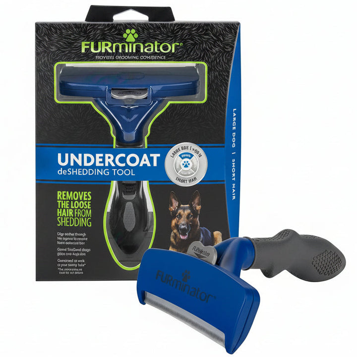 FURminator Large Dog Undercoat deShedding Tool for Short Hair, Reduces Loose Hair From Shedding
