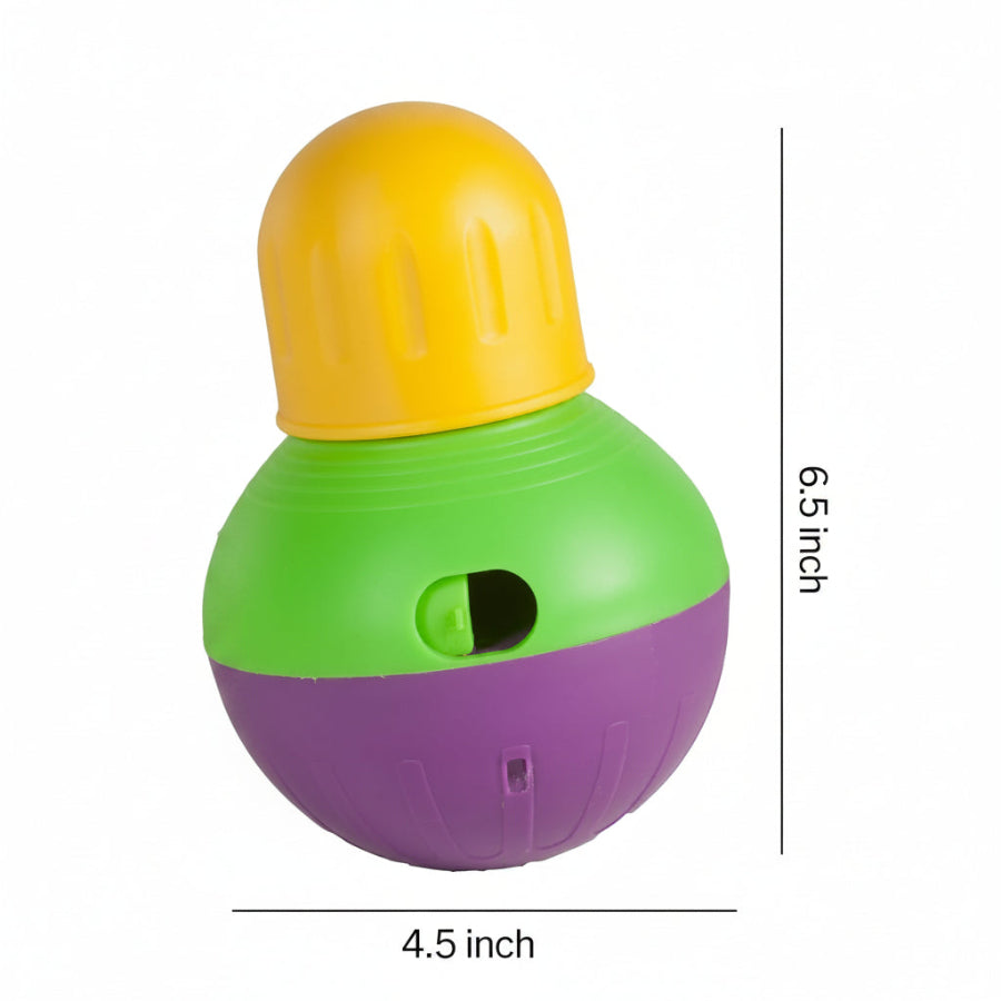 Starmark Bob-A-Lot Treat Dispensing Dog Toy Purple/Green/Yellow, 1ea/SM