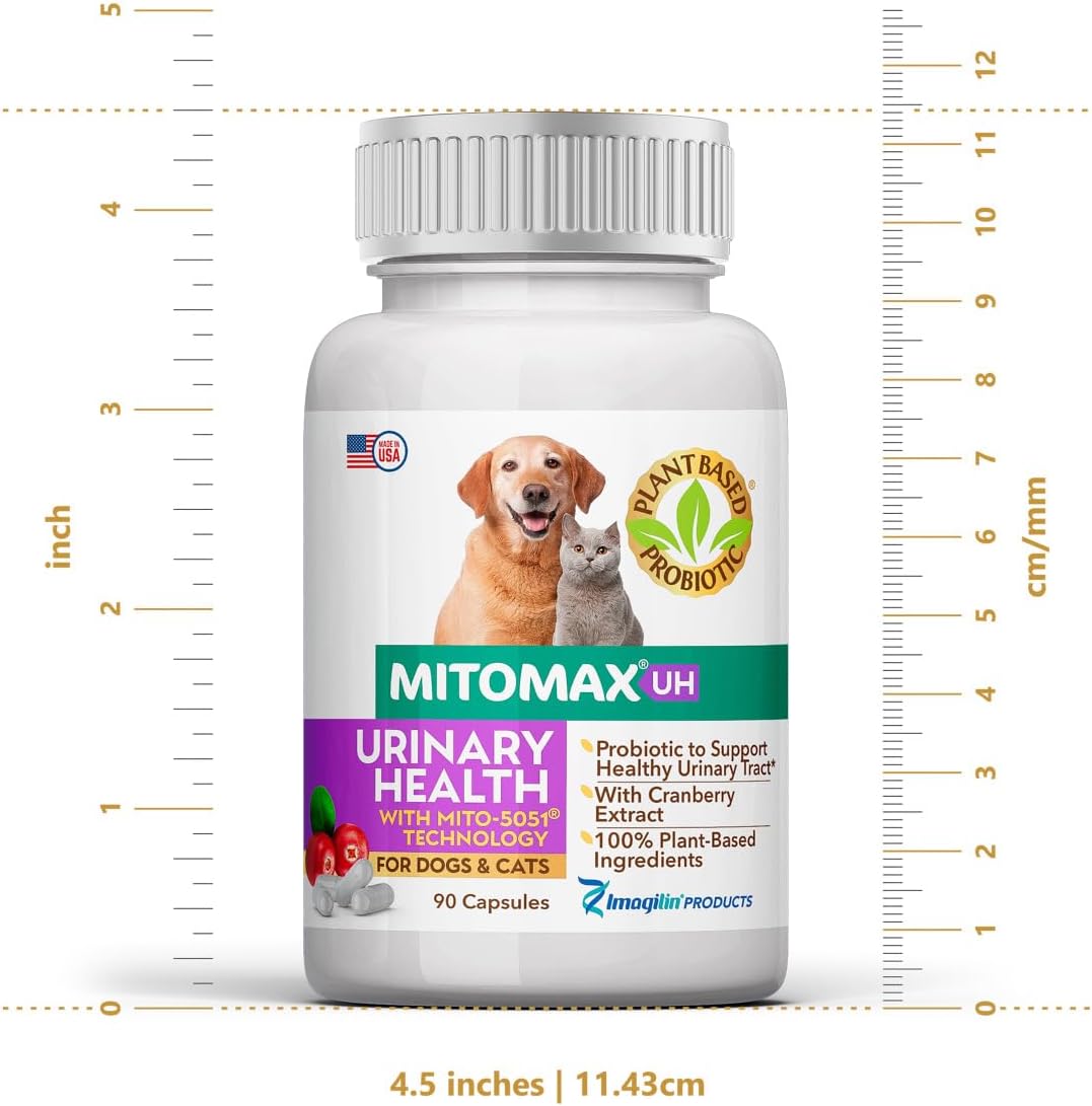 MitoMax Cranberry 90 Count Probiotic Supplement for Urinary Health of Dogs and Cats