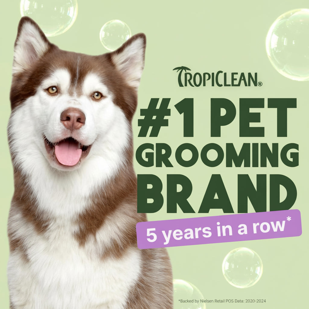TropiClean Dog Conditioner, Easy Detangling & Moisturizing Conditioner, Puppy Safe, Made in the USA, Kiwi & Cocoa Butter Scent, 20oz.