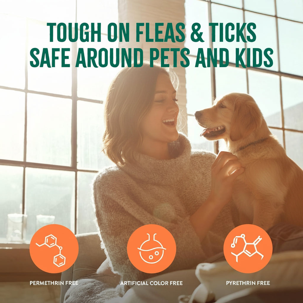 TropiClean Natural Maximum Strength Flea and Tick Spray for Dogs and Home, 32oz