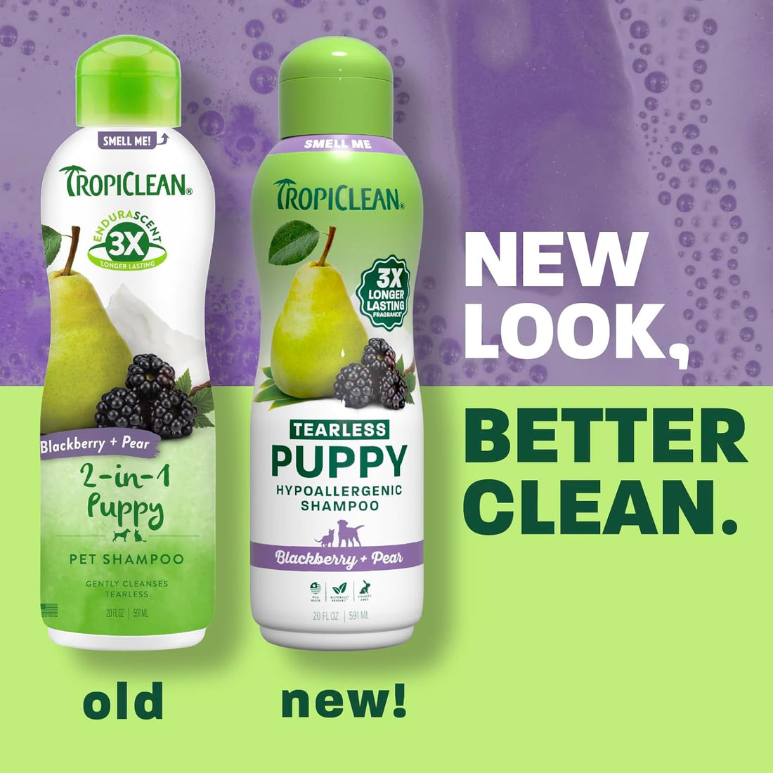 TropiClean EnduraScent BlackBerry Pear Puppy Shampoo, 20oz