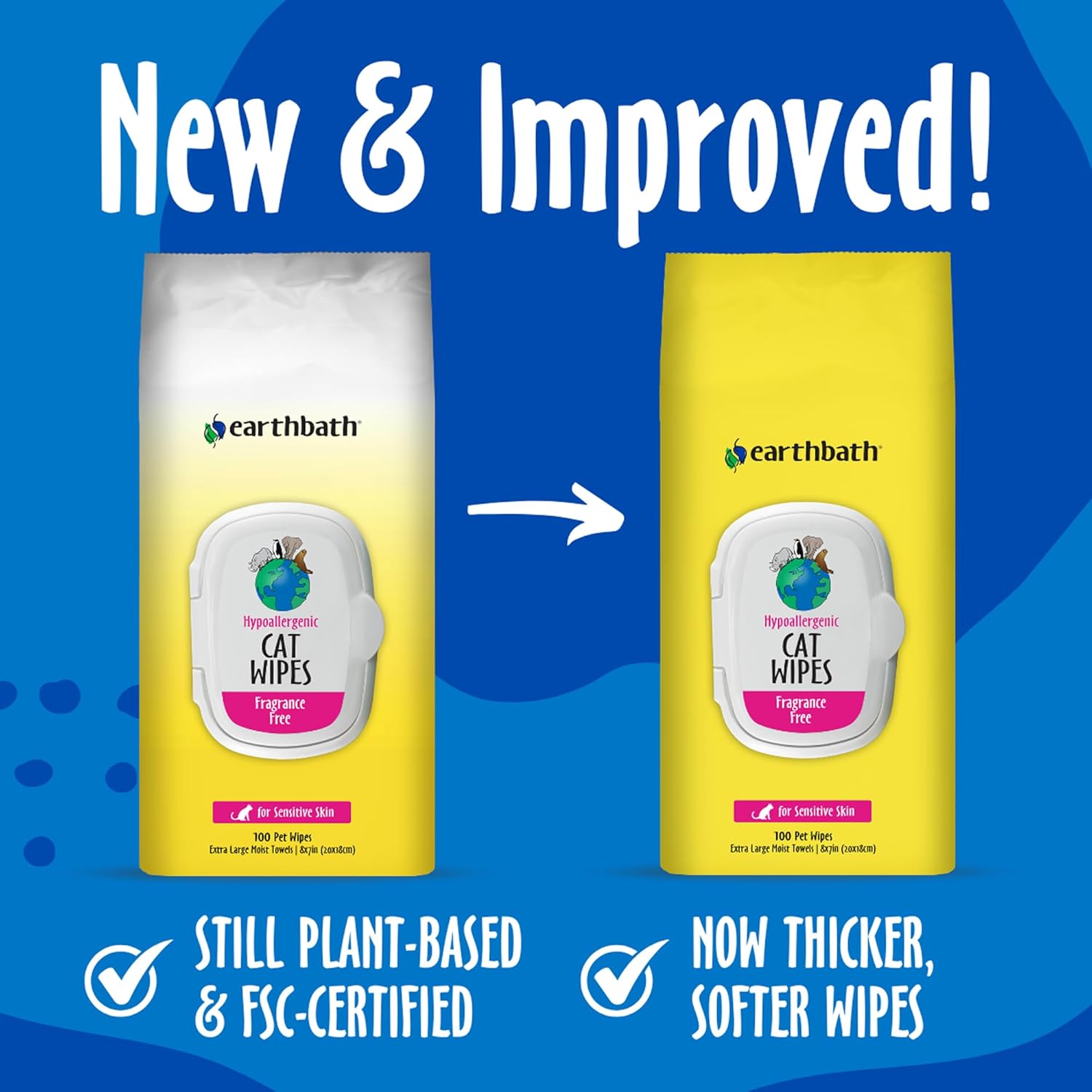 earthbath Hypo-Allergenic Grooming Wipes