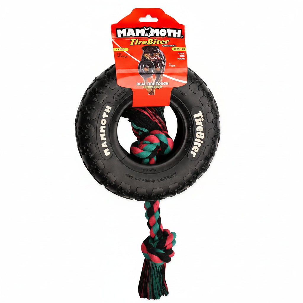 Mammoth TireBiter2 Tug & Toss For Strong Chewers Large Dogs Up To 90-Pounds