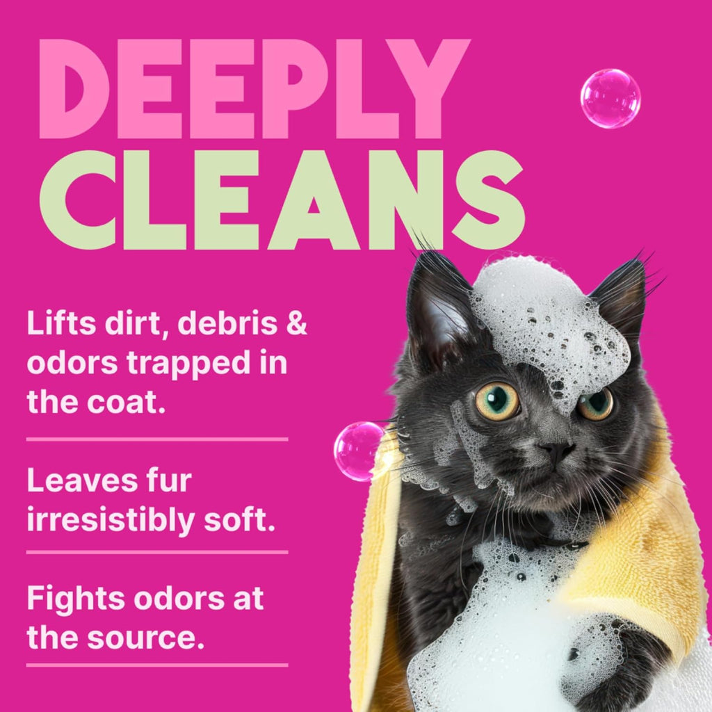 TropiClean Berry & Coconut Deep Cleansing Cat Shampoo | Kitten Shampoo Reduces Matting | Natural Shampoo Derived from Natural Ingredients | Made in The USA | 12 oz.