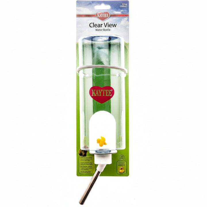 Kaytee Clear View Water Bottle for Pet Rabbits, Ferrets, and Guinea Pigs, 32 oz