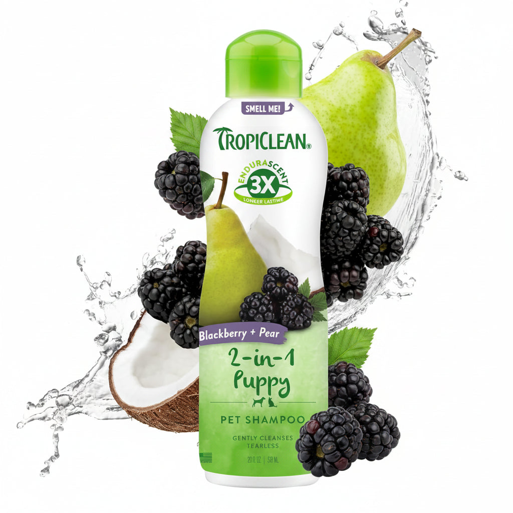 TropiClean EnduraScent BlackBerry Pear Puppy Shampoo, 20oz
