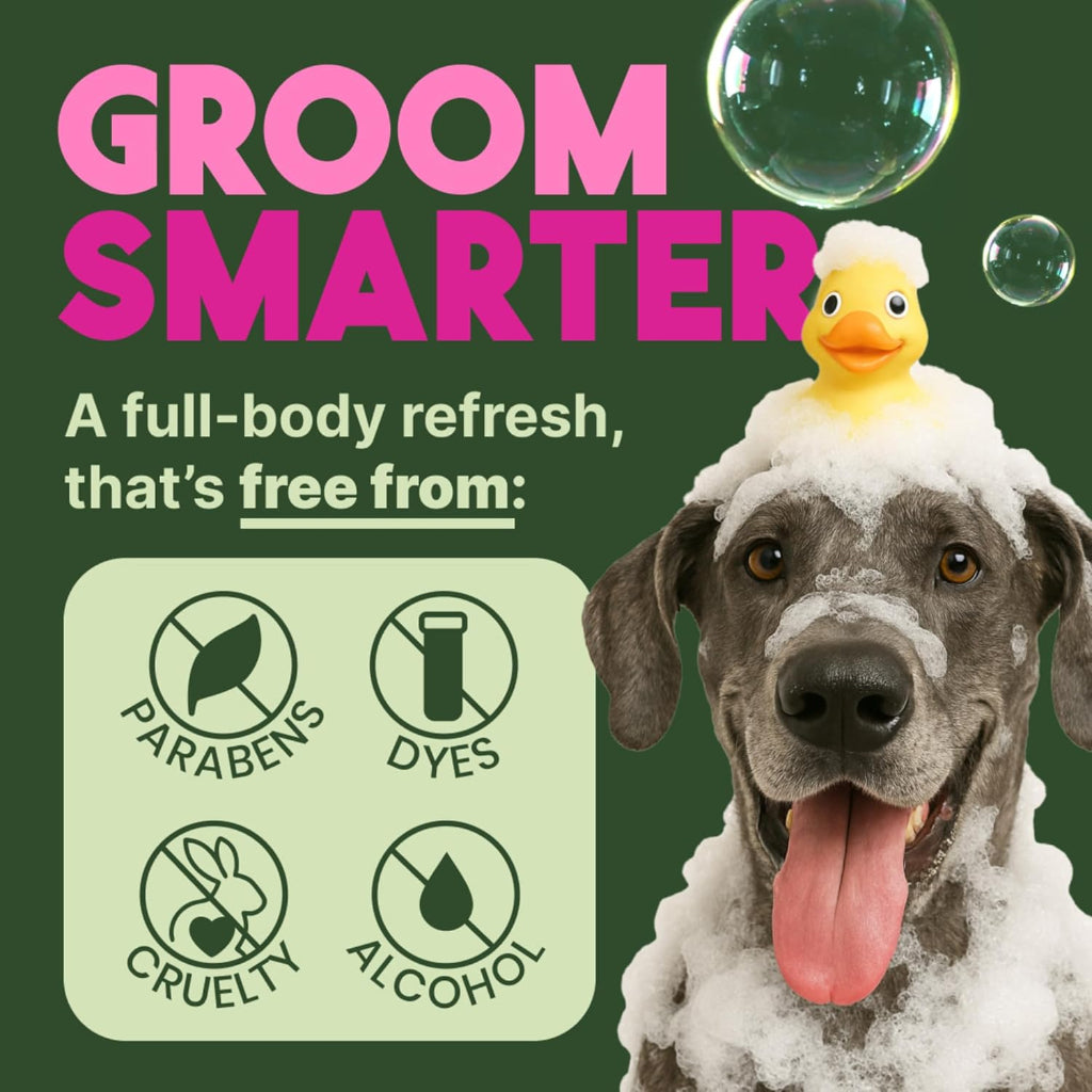 TropiClean Deodorizing Dog Shampoo for Smelly Pets, Long Lasting Odor Control, Puppy Safe, Made in the USA, Berry Scent, Cat Friendly, 20oz.