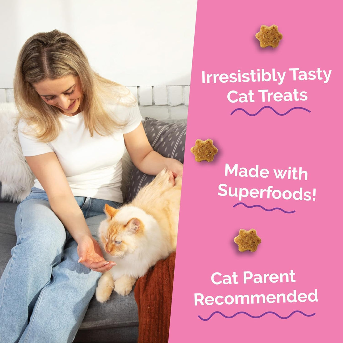 Fruitables Cat Treats, Healthy Treats For Cats, Low Calorie and Packed with Protein, Crunchy Biscuits, No Wheat, Corn or Soy, Made with Real Tuna and Pumpkin, 2.5oz (Pack of 2)