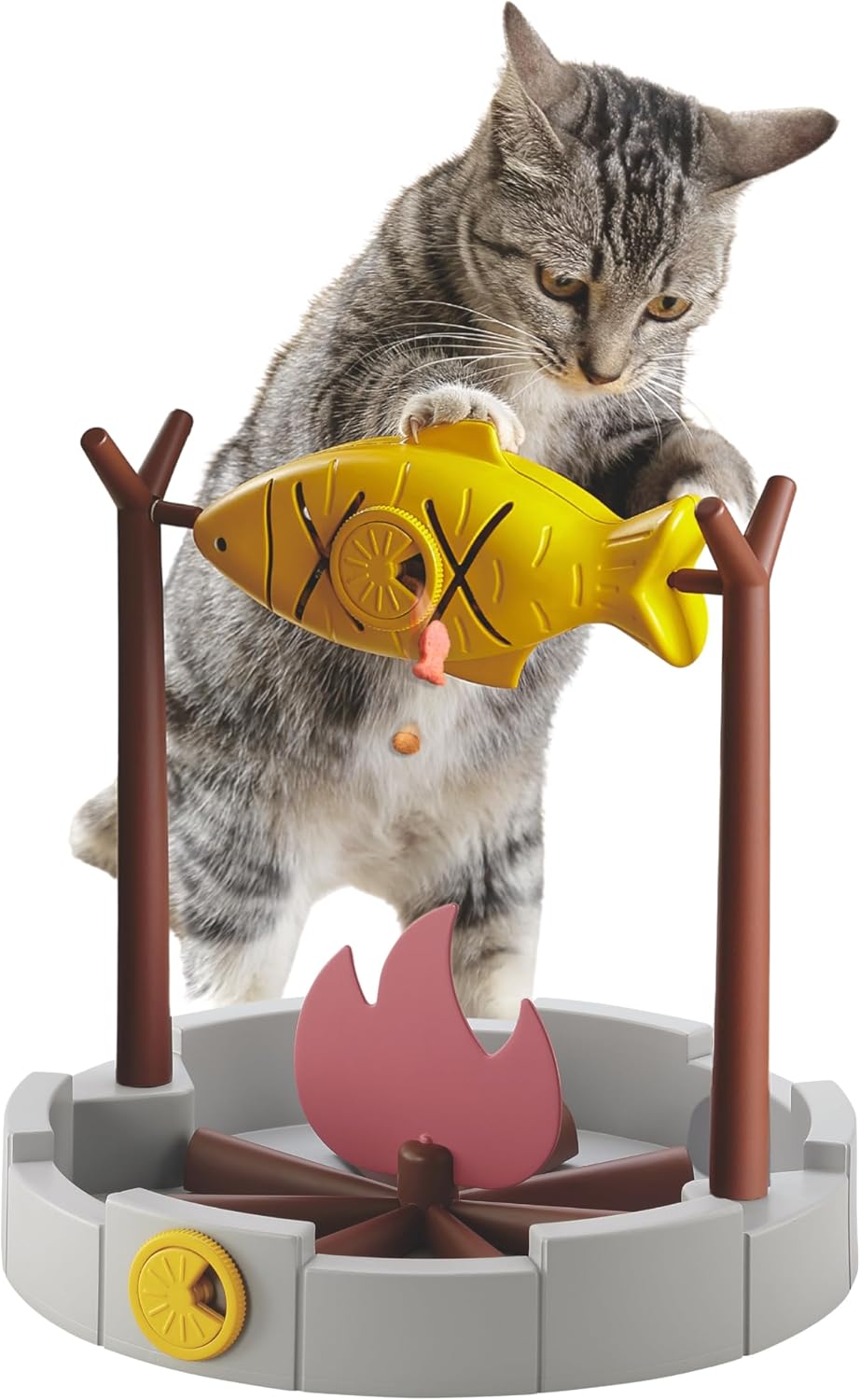 PetPals Grilled Fish Interactive Cat Treat Toy 1ea/11 in