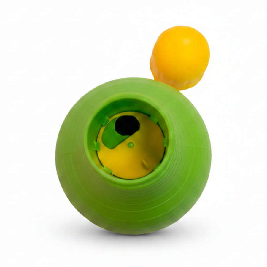 Starmark Bob-A-Lot Treat Dispensing Dog Toy Purple/Green/Yellow, 1ea/SM