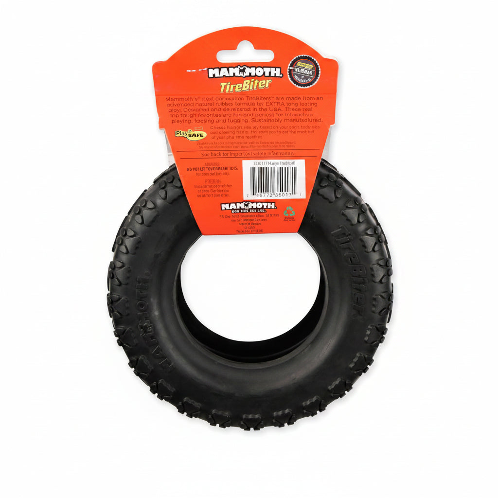 Mammoth TireBiterII – Natural Rubber Dog Toys for Extreme Chewers – Dog Toys for Extra Long Interactive Play – Aggressive Chewer Toys for Large - X-Large Dogs - X-Large 7”