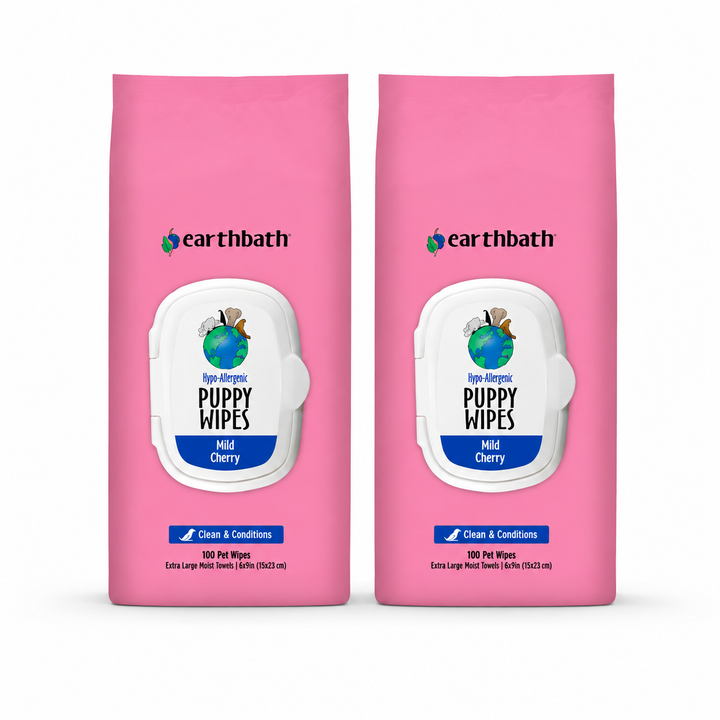 earthbath, Ultra-Mild Wild Cherry Puppy Wipes (2 Pack)