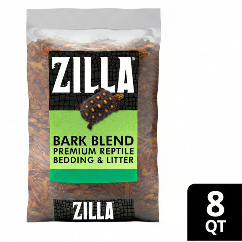 Zilla Reptile Terrarium Bedding Substrate Bark Blend, 8 Quart