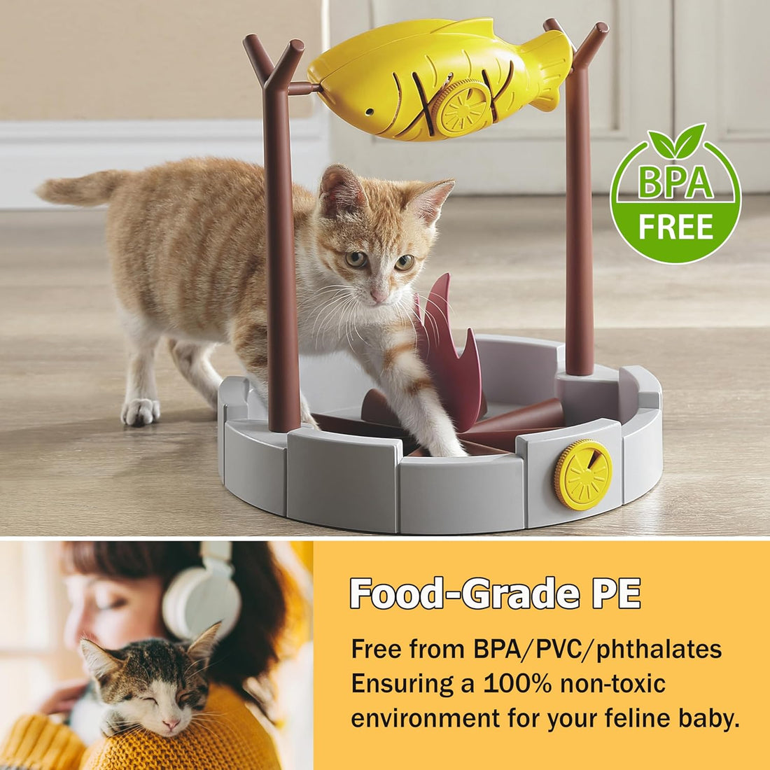 PetPals Grilled Fish Interactive Cat Treat Toy 1ea/11 in