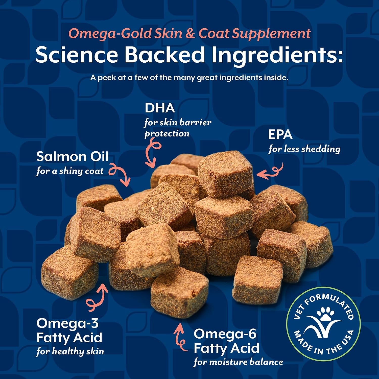 NaturVet Omega Gold PLUS Salmon Oil Soft Chews 1ea/90 Chews