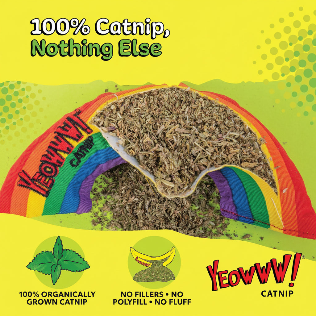 Yeowww! Catnip Toy, Rainbow (pack of 2)