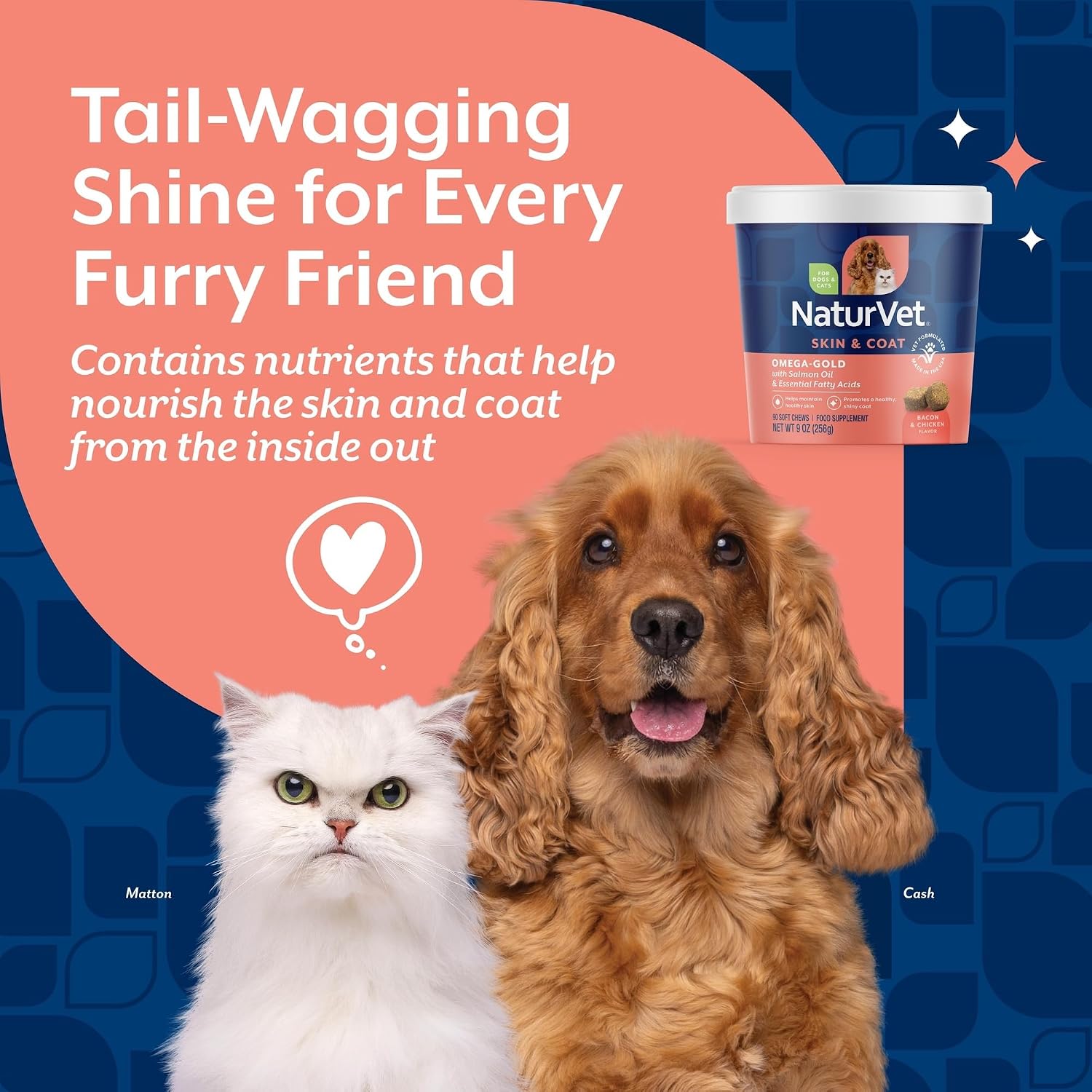 NaturVet Omega Gold PLUS Salmon Oil Soft Chews 1ea/90 Chews