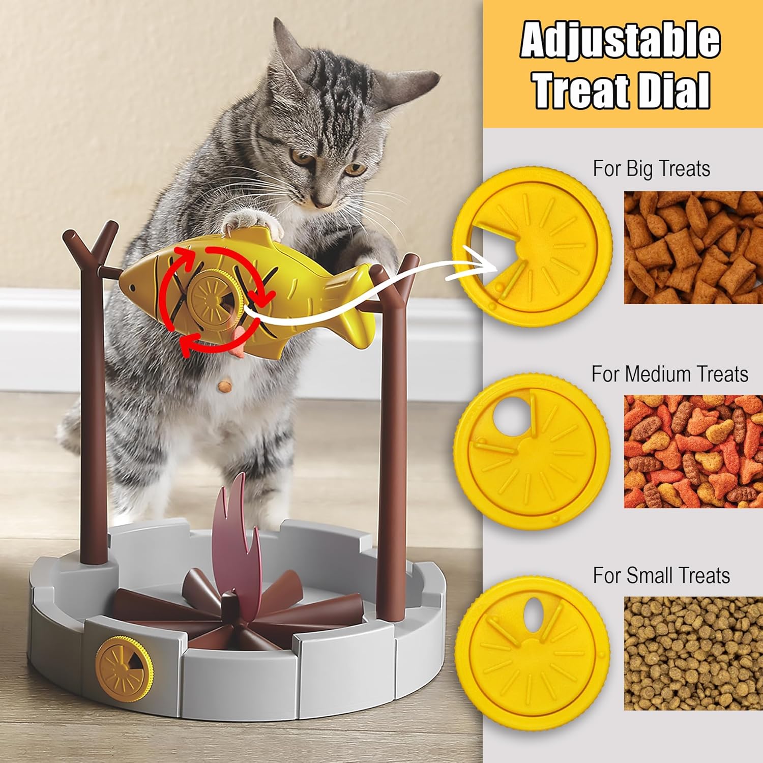 PetPals Grilled Fish Interactive Cat Treat Toy 1ea/11 in