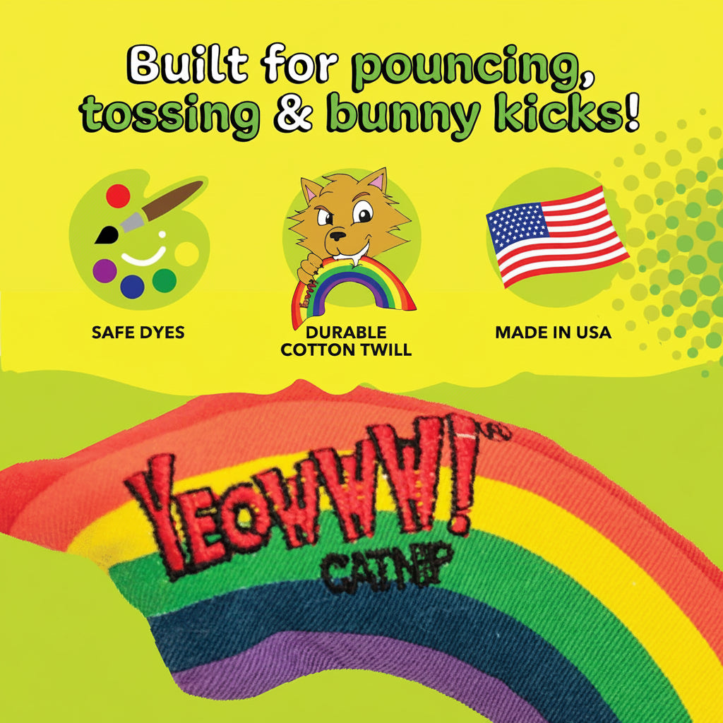 Yeowww! Catnip Toy, Rainbow (pack of 2)