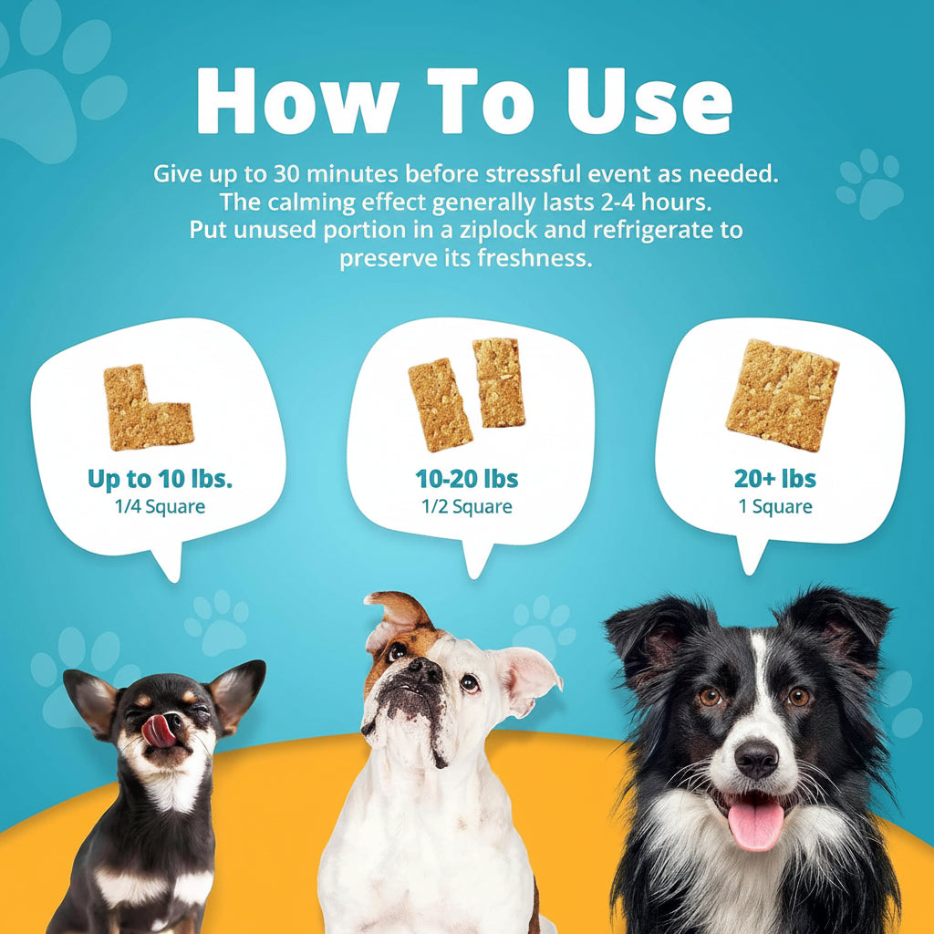 Heavenly Hounds Peanut Butter Chews - Anxiety Relief for Dogs - Natural Ingredients - No Hemp Calming Treats, 2 Oz - Pack of 12